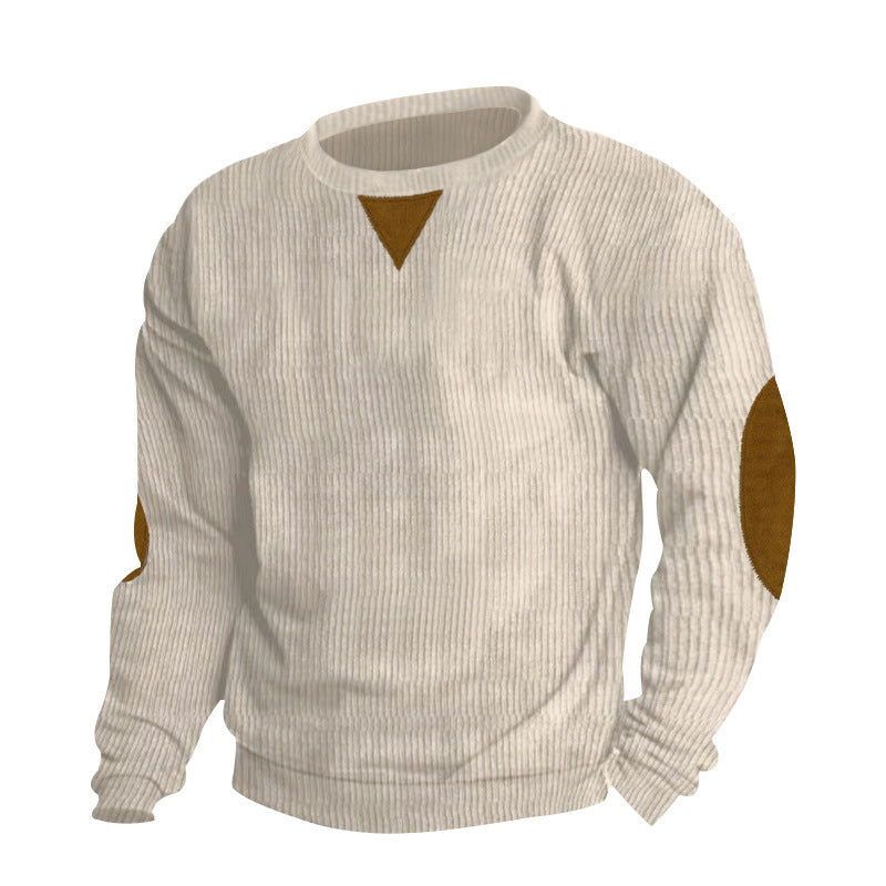 Pull homme moderne tricot motif coudières