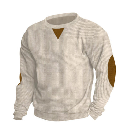 Pull homme moderne tricot motif coudières