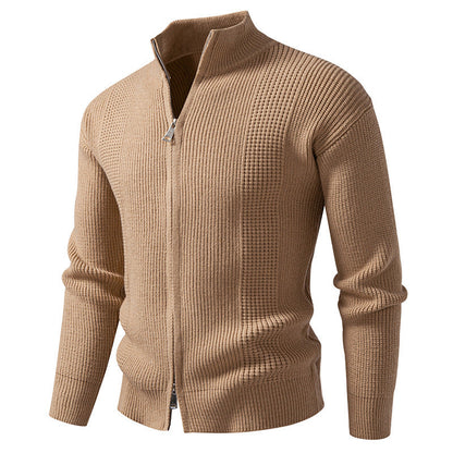 Cardigan pour homme col montant fermeture rapide