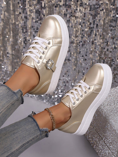 Chaussures compensées à paillettes et cristaux pour femmes