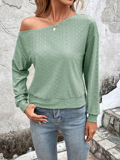 Sweat-shirt Femme Décontracté Asymétrique À Trous Tendance