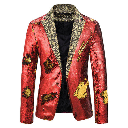 Blazer glamour pour homme à effet pailleté