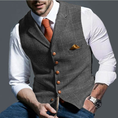 Gilet Homme Élégant Coupe Slim Stylé