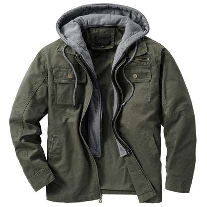Veste de mi-saison fonctionnelle pour homme avec capuche et poches