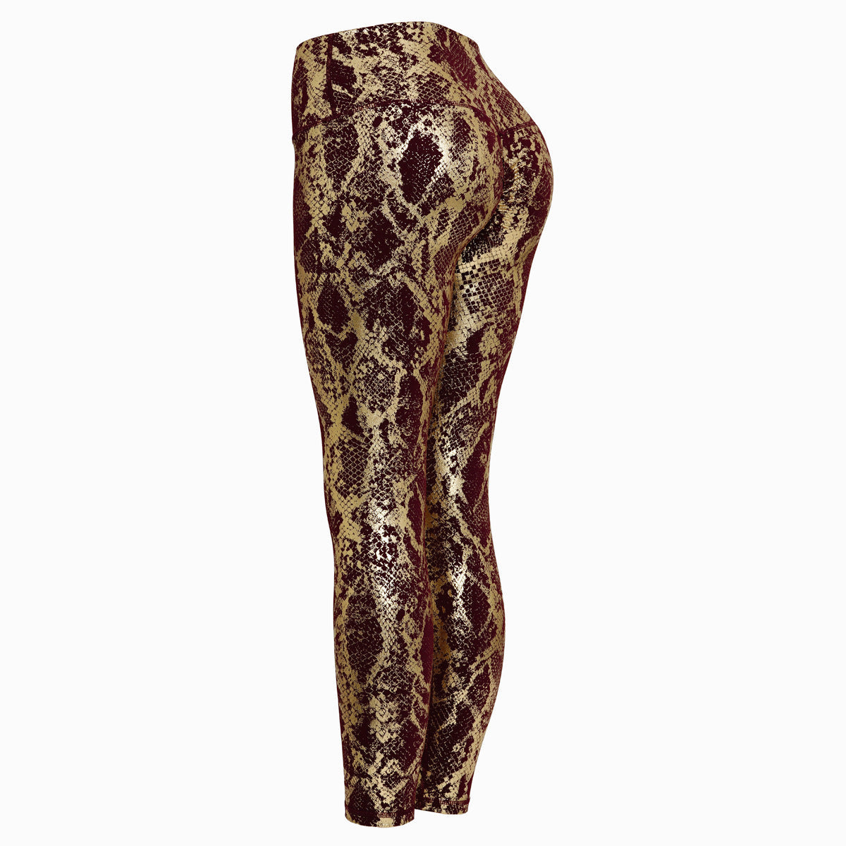 Legging de sport femme motif serpent taille haute