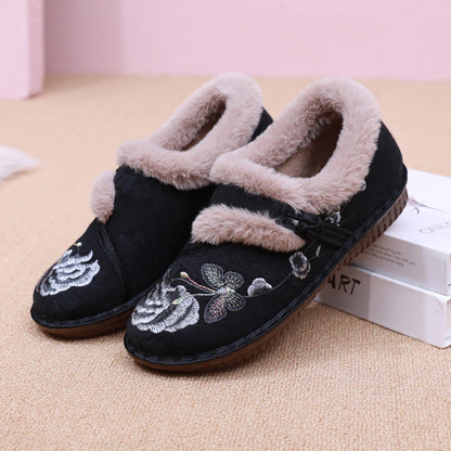 Chaussons pour femmes à motif floral, doux et confortables