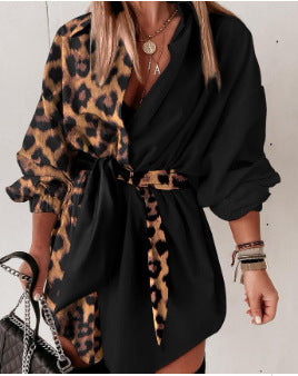Robe cache-cœur femme à imprimé animalier coupe élégante