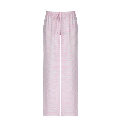 Pantalon d'été femme rayé élastique confortable