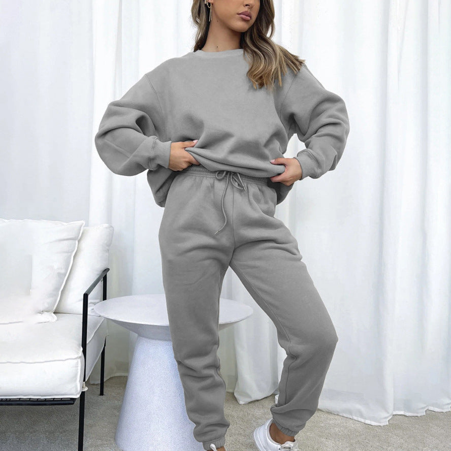 Damen Fleece Lounge Set Bequem Gemütlich - IdealeKleiden