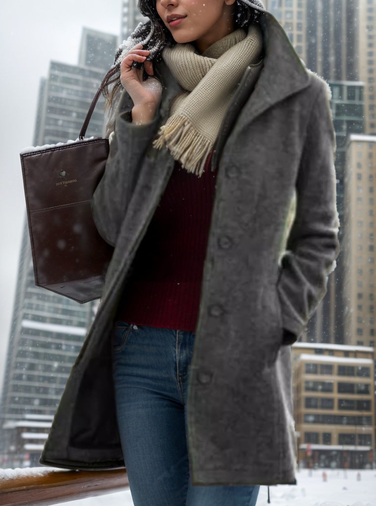 Manteau tendance femme élégant et oversized