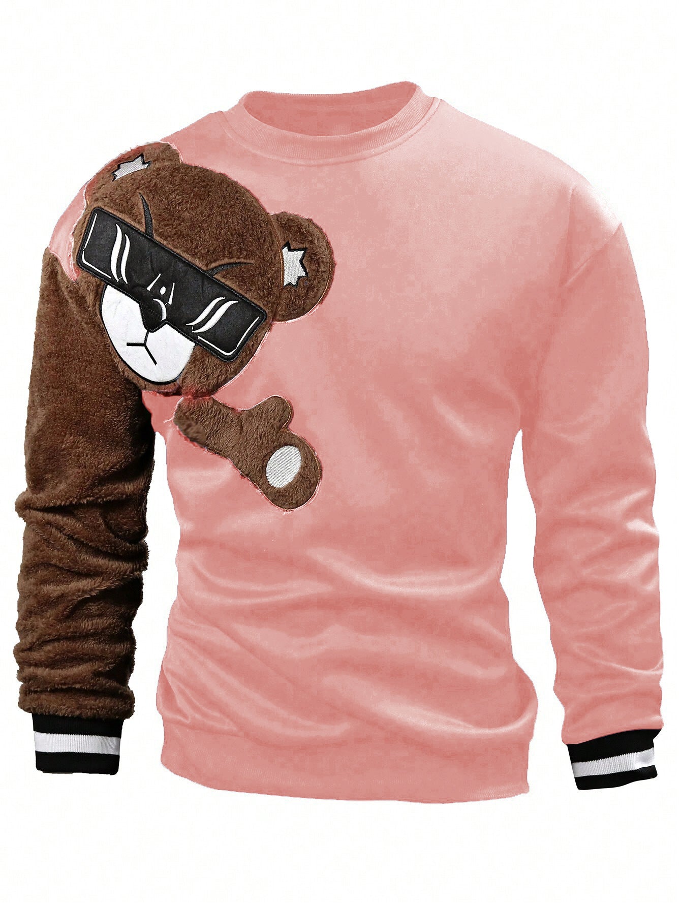 Pull Homme Ours Application Douce Peluche