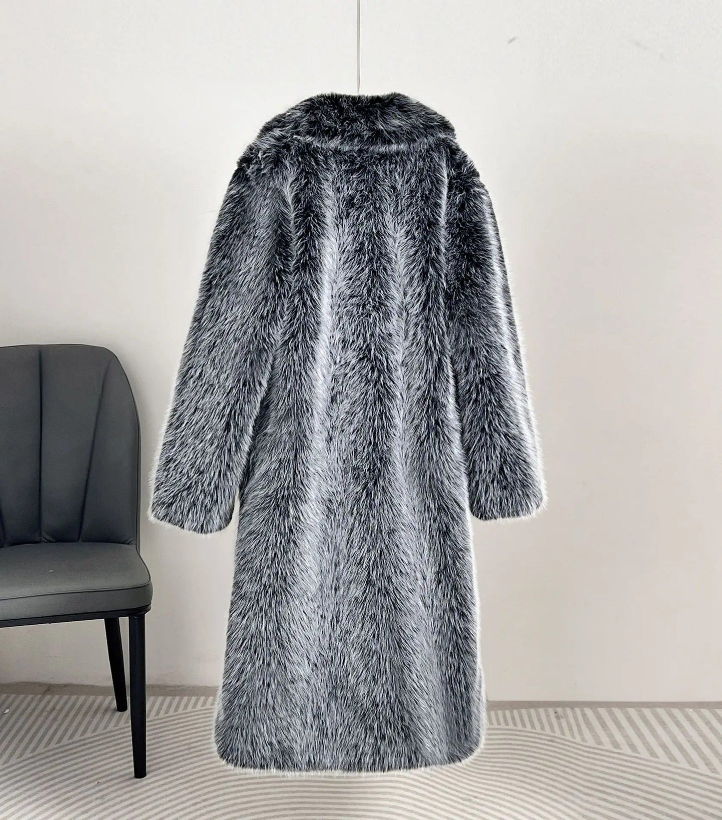 Manteau en fausse fourrure pour femme Design élégant Généreux