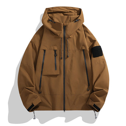 Veste Outdoor Homme Fonctionnelle Capuche Imperméable