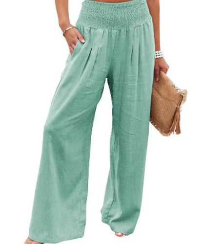 Pantalon en lin pour femme Confortable Coupe ample Type de pantalon d'été
