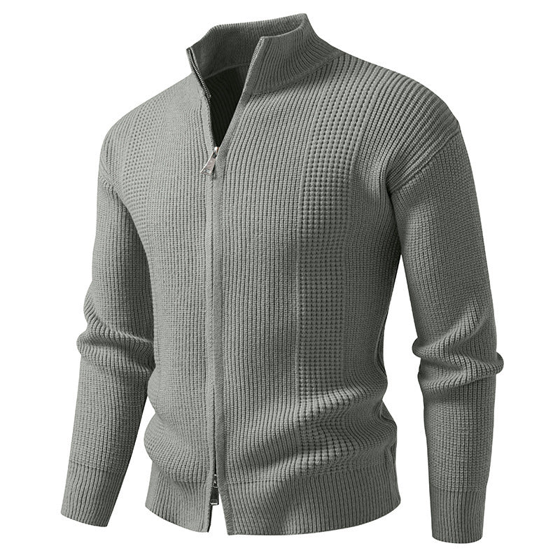 Cardigan pour homme col montant fermeture rapide