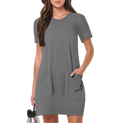 Robe d'été légère pour femme avec poches