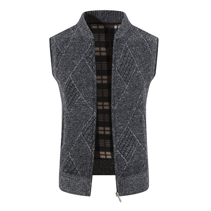 Gilet en maille homme motif losanges moderne design élégant