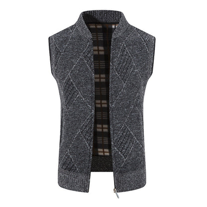 Gilet en maille homme motif losanges moderne design élégant