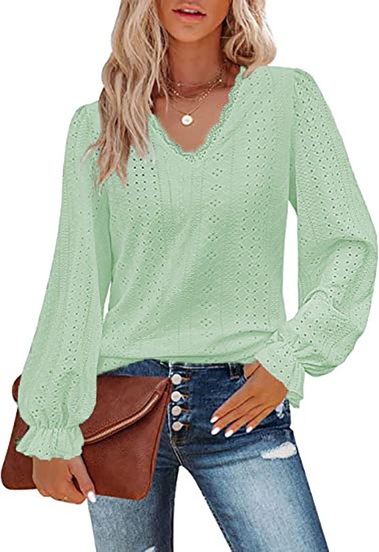 Blouse femme dentelle romantique tendance