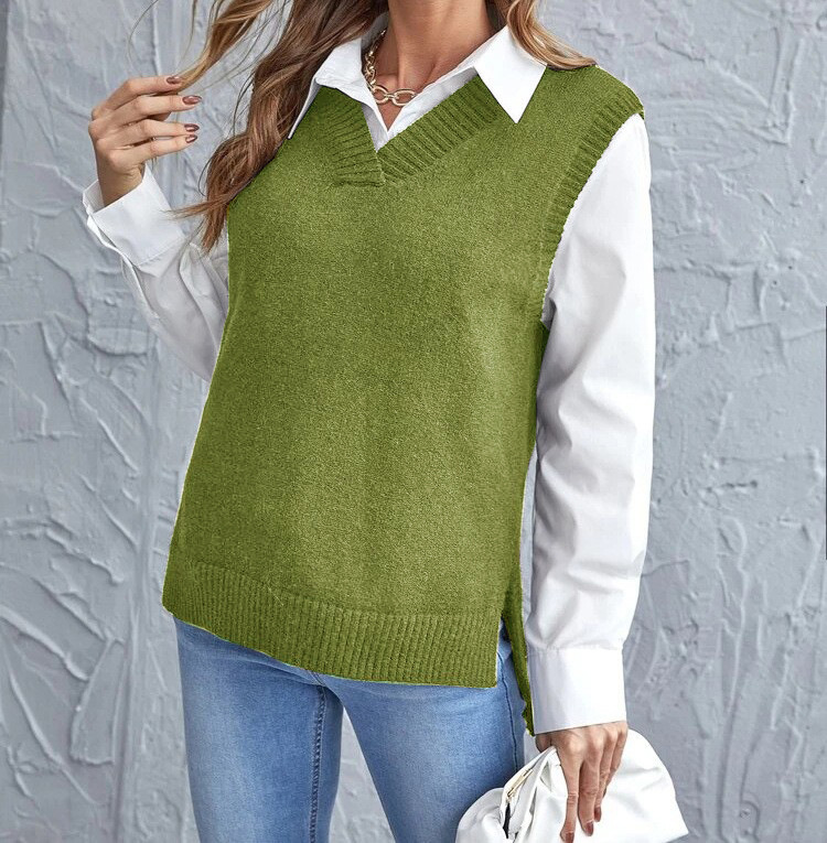 Gilet femme col V mode élégante