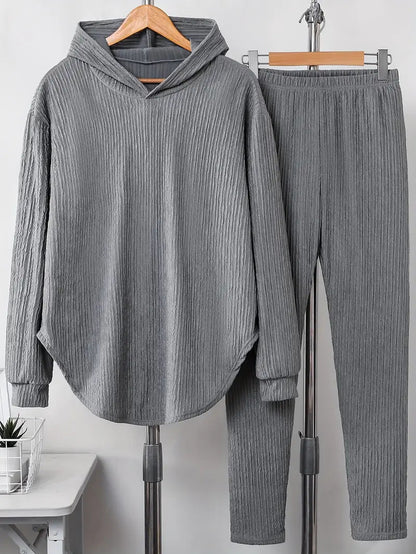 Ensemble de survêtement confortable en molleton structuré pour femme