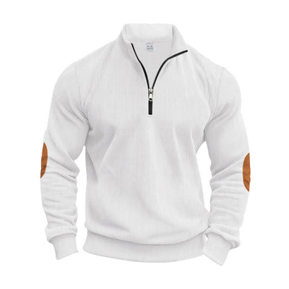 Pull en tricot pour homme, moderne, à fermeture éclair, look élégant