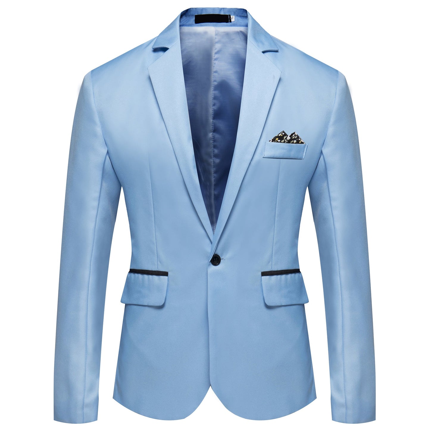 Veste de costume élégante en satin noir pour homme