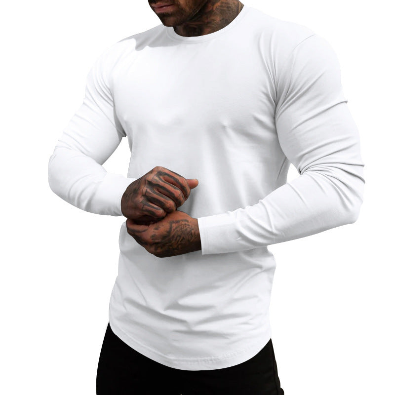 T-shirt manches longues homme Coton doux Col rond