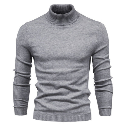 Pull Col Roulé Homme Laine Fine Design Élégant