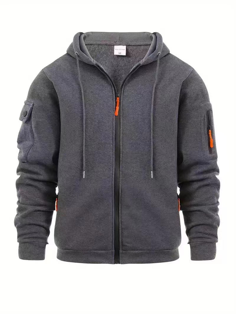 Veste d'extérieur pour homme Pratique Fermeture éclair Poches