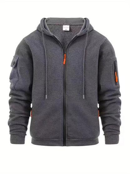 Veste d'extérieur pour homme Pratique Fermeture éclair Poches