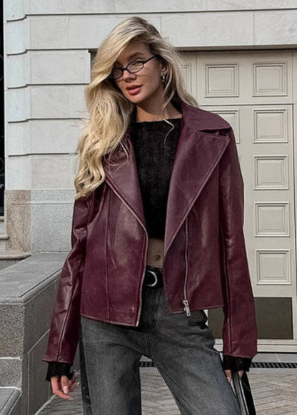 Blouson en cuir style motard de qualité