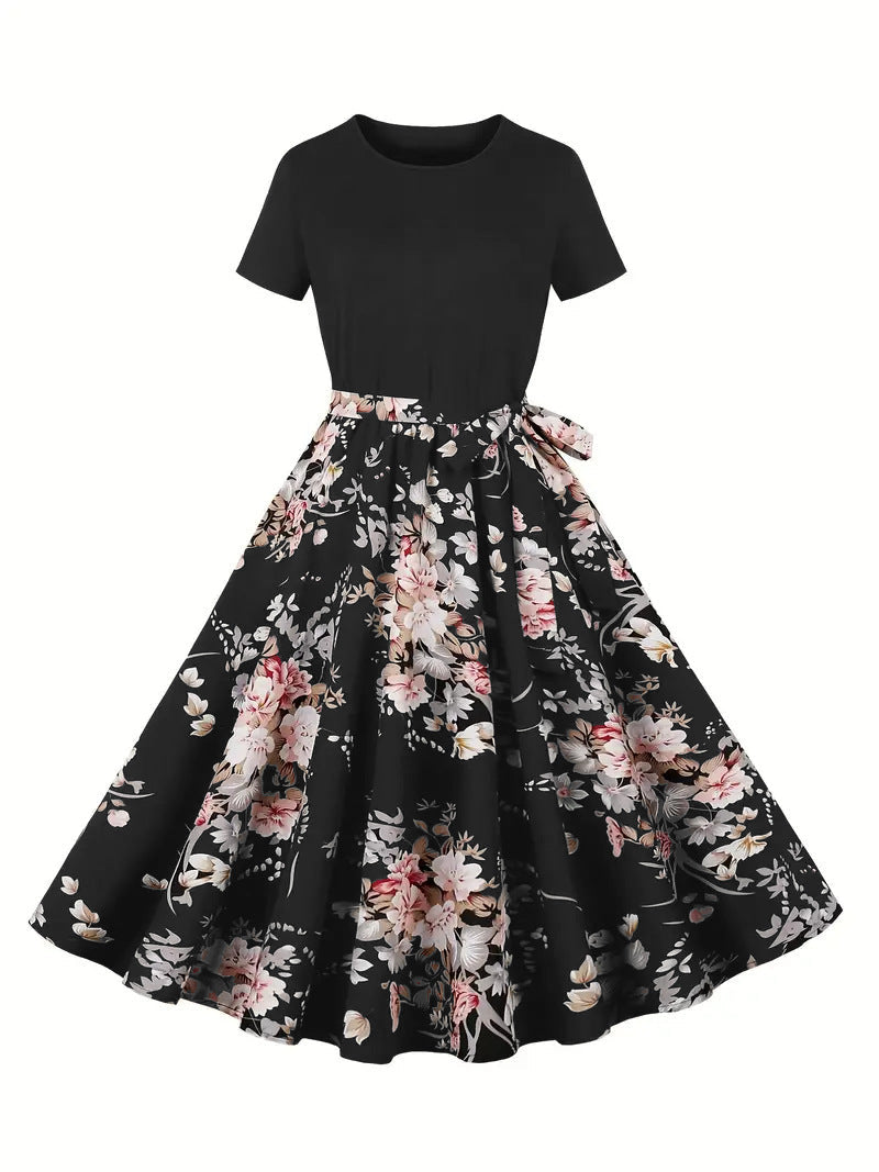 Robe élégante Femme Dentelle Haut contrasté