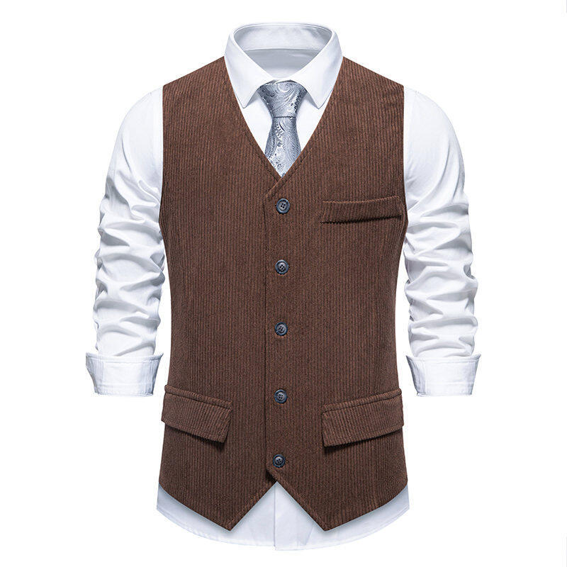 Gilet de costume homme classique à chevrons pratique