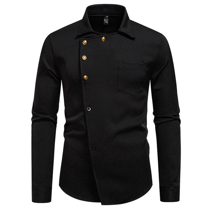 Chemise homme moderne asymétrique boutons