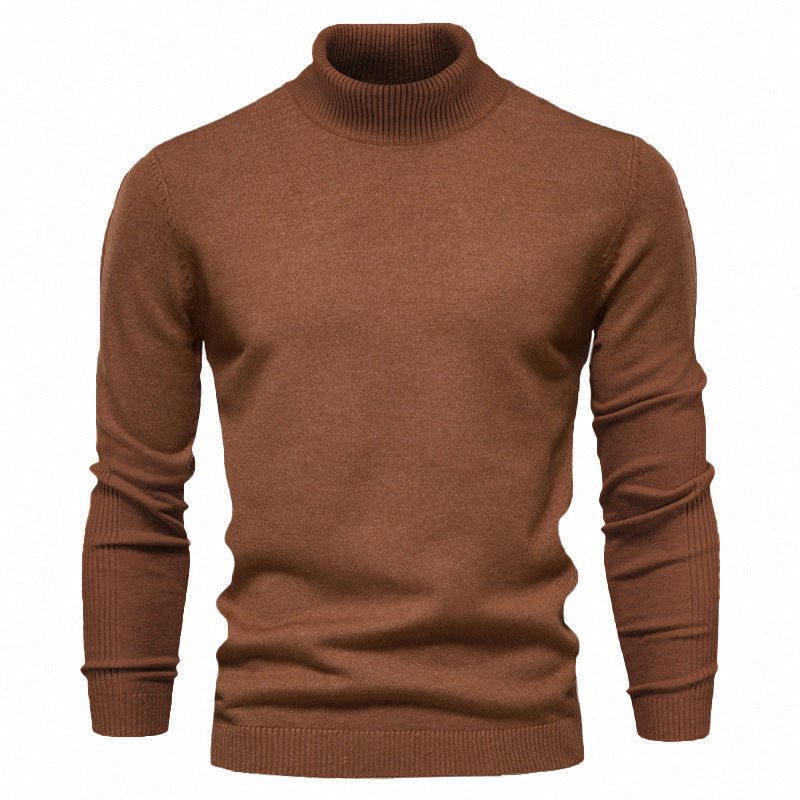 Pull col roulé homme Maille fine Style optimal