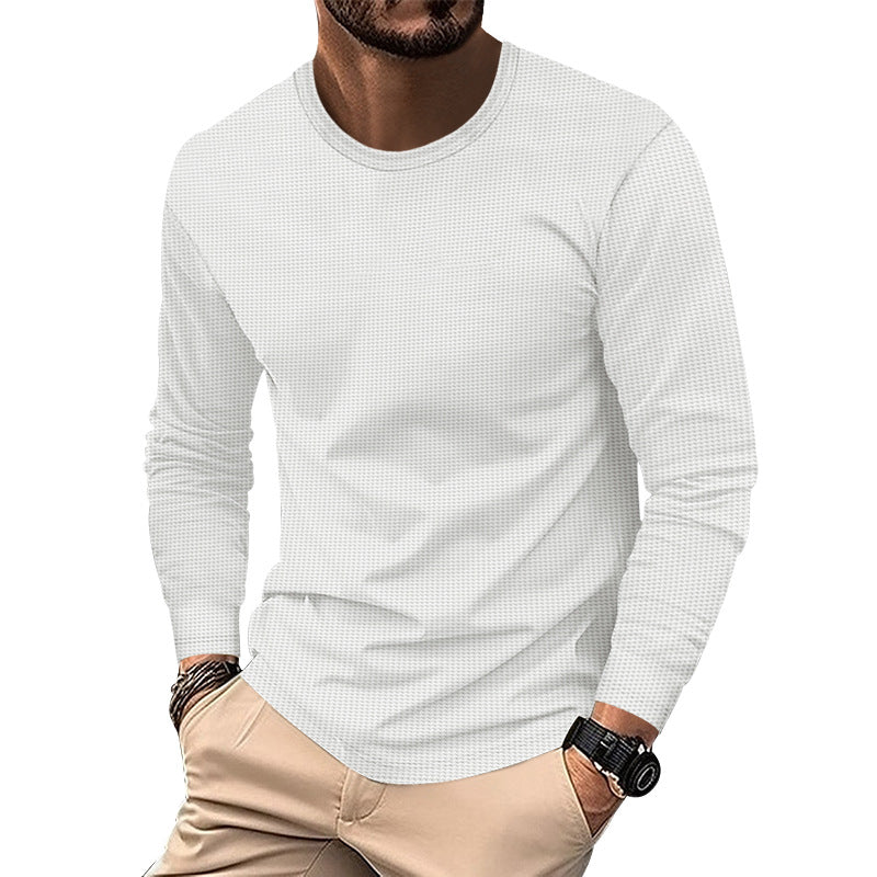 T-shirt à manches longues structuré moderne pour homme