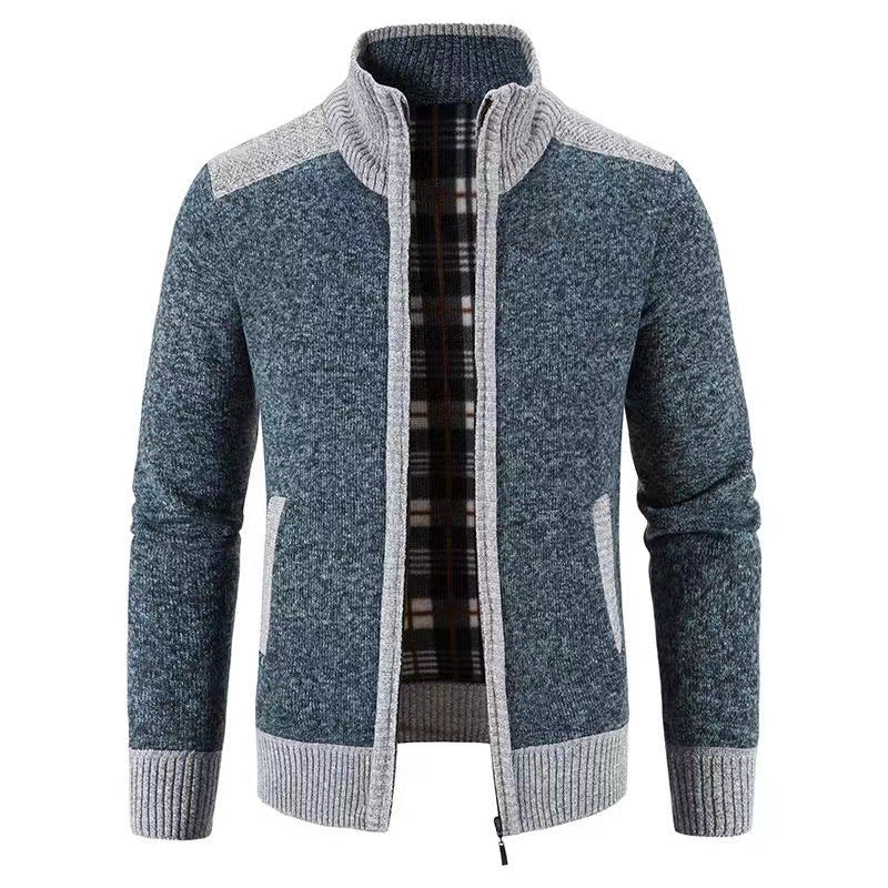 Cardigan homme moderne, fermeture éclair, design élégant