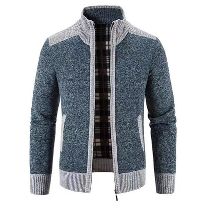 Cardigan homme moderne, fermeture éclair, design élégant