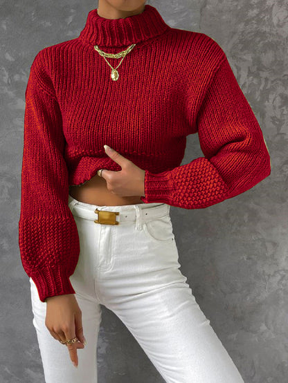 Pull femme moderne manches volumineuses