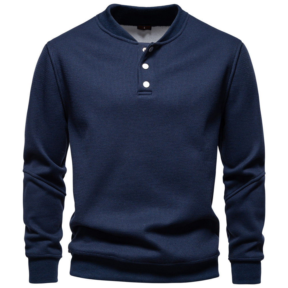 Pull-over homme à manches longues texturé moderne
