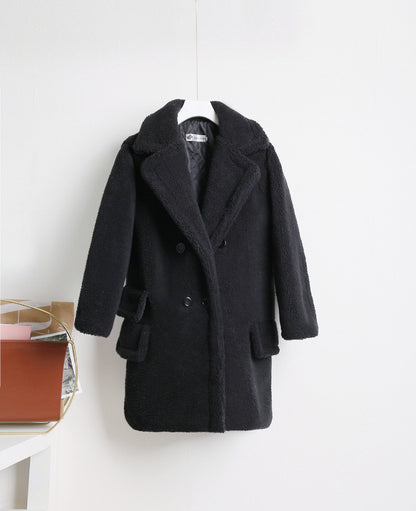 Manteau d'hiver chaud pour femme avec double boutonnage