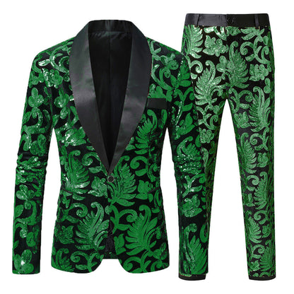 Ensemble de costume scintillant élégant pour homme