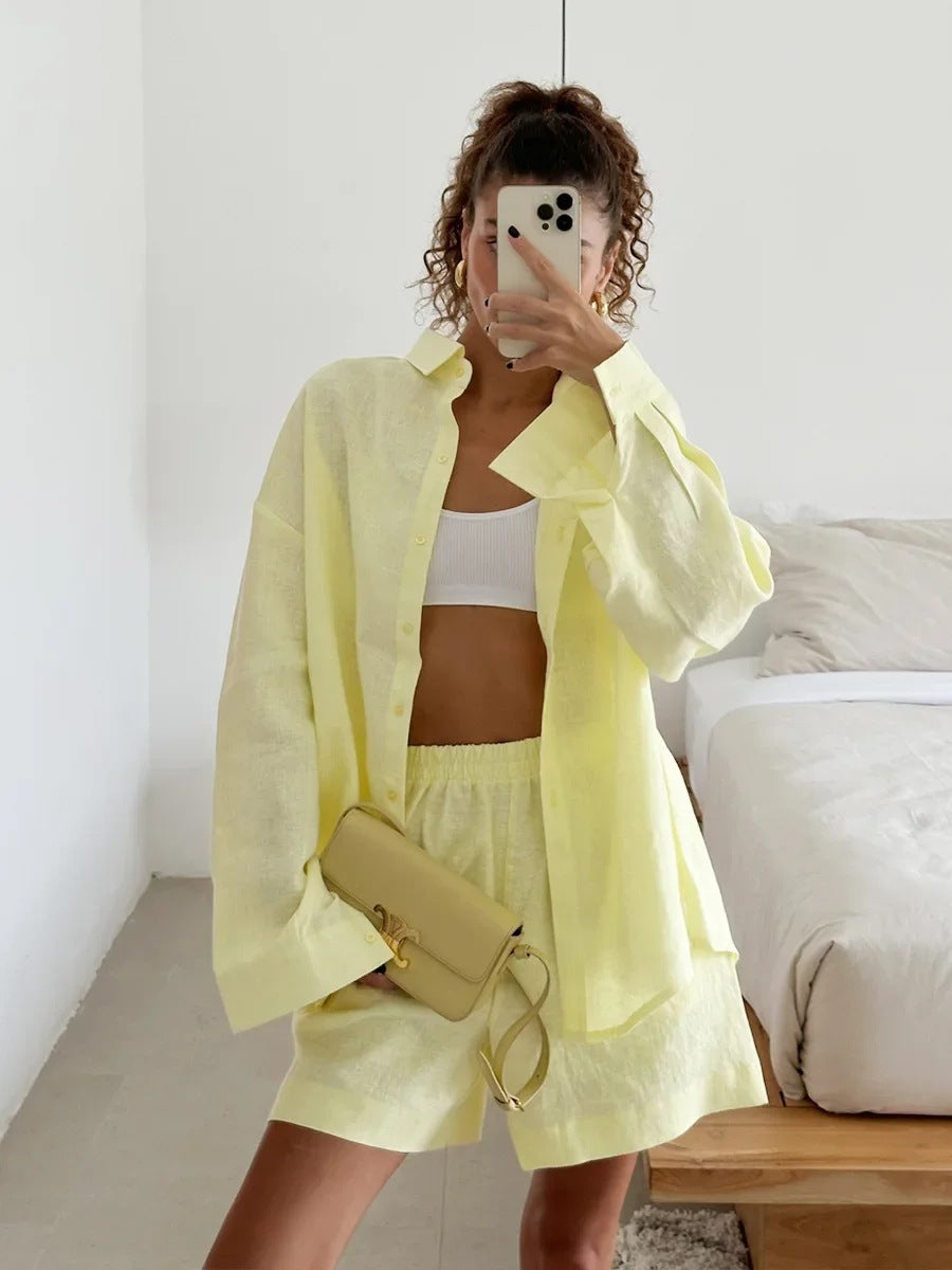 Ensemble d'été en lin pour femme