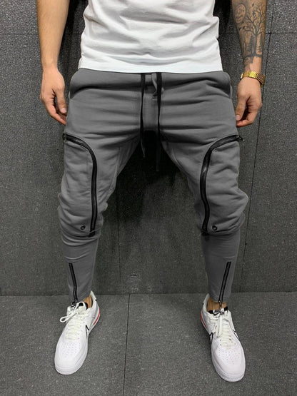 Pantalon de jogging homme style moderne détail fermeture éclair