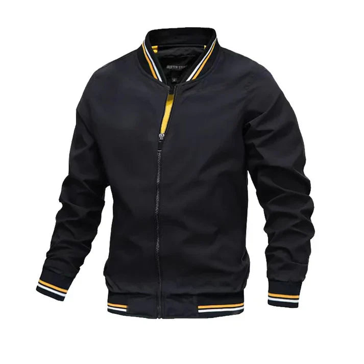 Parka moderne slim fit à col montant et fermeture éclair