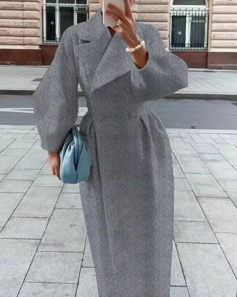 Manteau boutonnage croisé grande taille élégant et chic