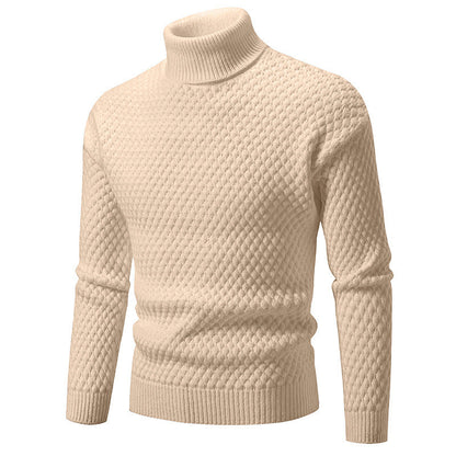 Herren Rollkragenpullover Strukturiert Modern Style - IdealeKleiden