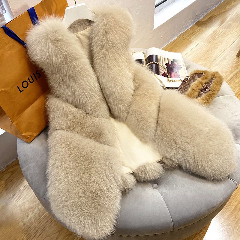Gilet en fourrure de luxe pour femme
