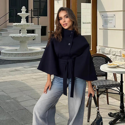 Cardigan cache-cœur élégant pour femme avec ceinture